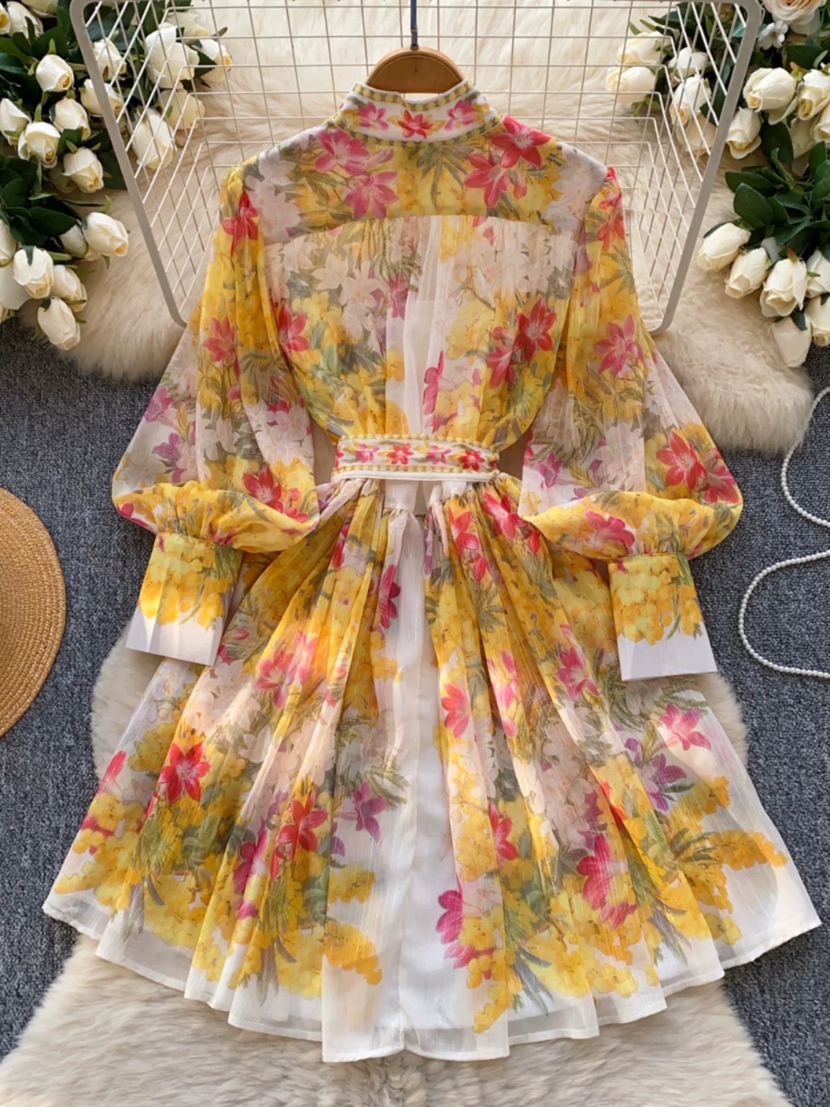 Italian vacation print dress ED203 images